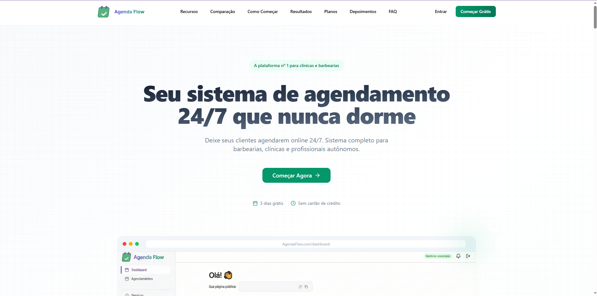 Preview do projeto Agenda Flow